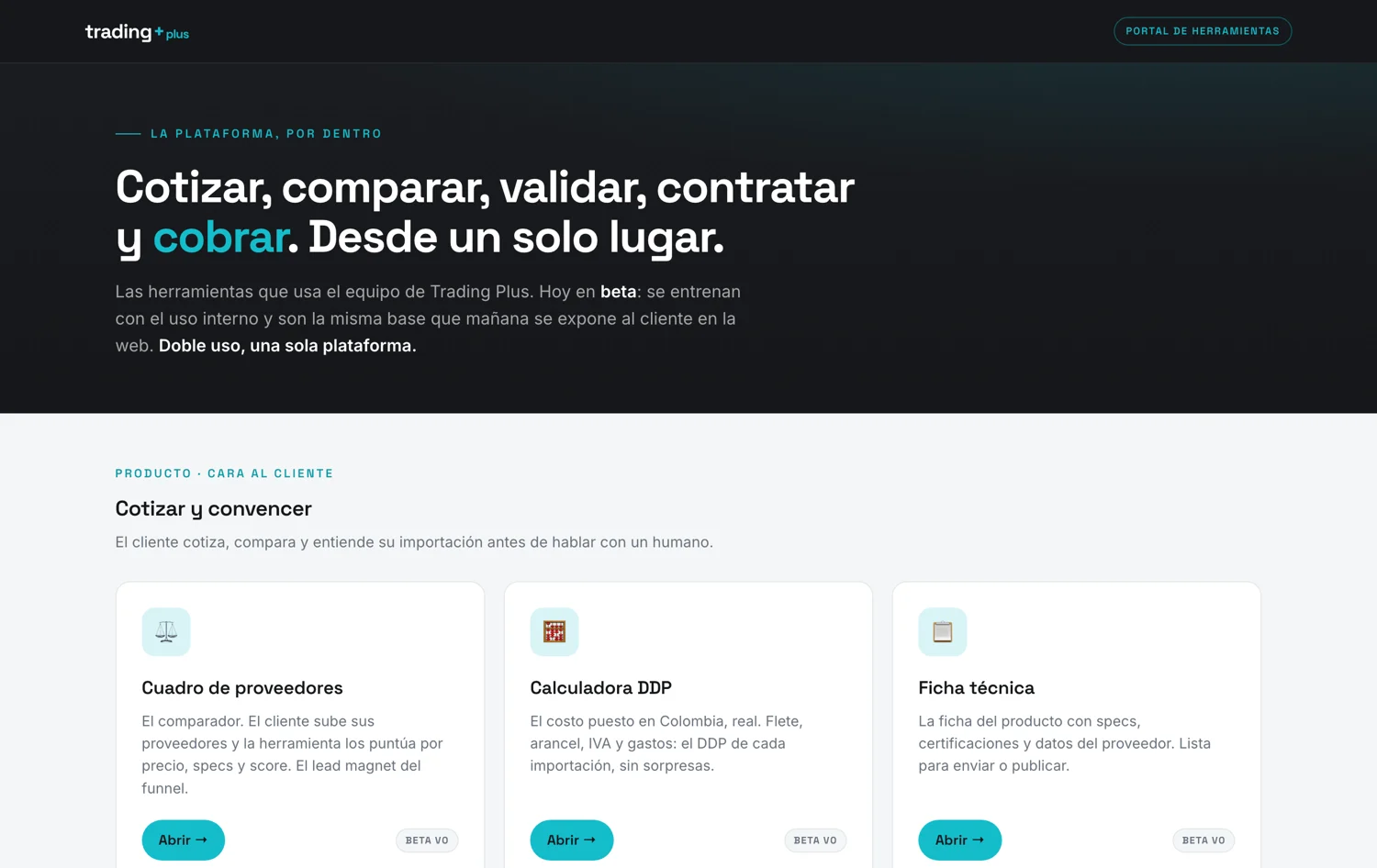 Trading Plus — portal de herramientas